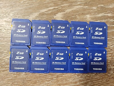 #ad Lot of 10x 2GB Authentic OEM Toshiba SD Memory Cards $29.90