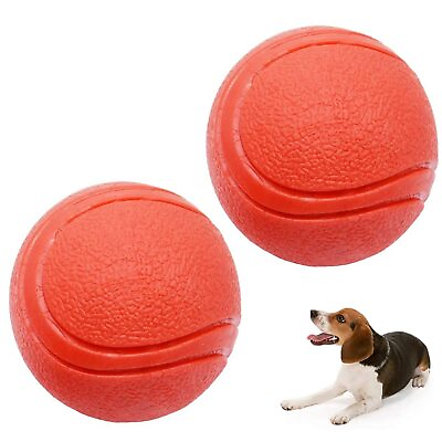 #ad GaesQae Hard Rubber Balls for DogsDogs Solid Rubber Bouncy Ball Bite $9.14