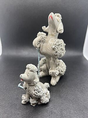 #ad Vintage Lefton Pink Spaghetti Poodle With Puppy Numbered $24.49