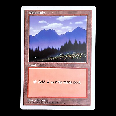#ad Mountain 445 Fifth Edition Magic The Gathering MTG Land LP $1.00