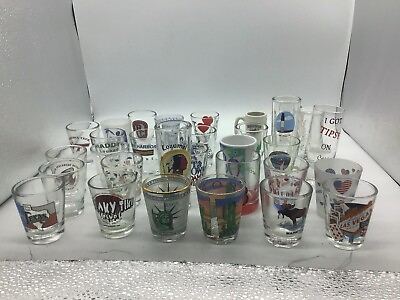 #ad 31 Assorted Shot Glasses These will Be Sold Together $19.99