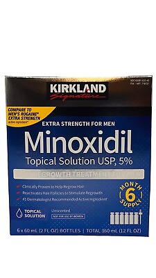 #ad Kirkland Minoxidil 5% Solution Hair Loss Regrowth Treatment Extra Strength $11.95