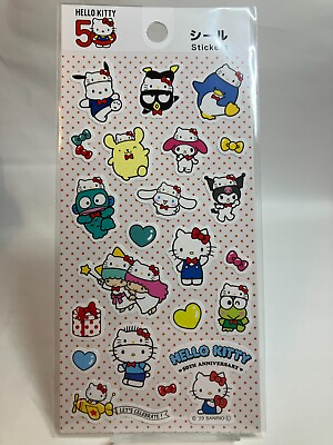 #ad Sanrio Hello Kitty 50th anniversary stickers Pompompurin cinnamoroll Japan 38506 $0.99