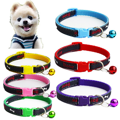 #ad #ad Extra Small Dog Collar Pet Cat Necklace W Bell Gift for Teacup Chihuahua yorkie $1.89