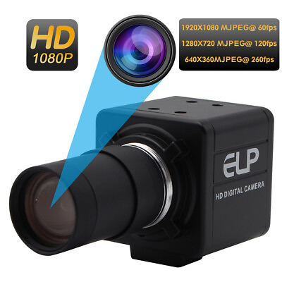 #ad ELP High Frame Rate USB Camera CMOS OmniVision OV4689 CS Webcam w 2.8 12mm lens $102.99