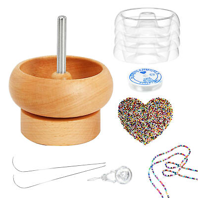 #ad Waist Bead Spinner and Beads Kit with 4 Bowls 2 Needles and 1000Pcs Beads $32.29
