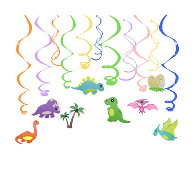 #ad Dinosaur Hanging Decor Animal Swirl Kids Party Decorations Cartoon $9.99