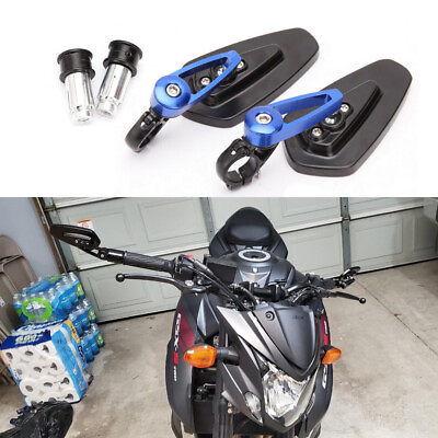 #ad For Suzuki GSXR600 GSXR700 GSXR750 GSXR1000 Motorcycle Handle Bar End Mirrors F $29.13