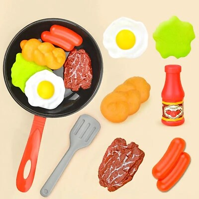 #ad USA 8PCS Kitchen Food Toys Simulation Kitchenware Play Set Pretend Play Toy Kids $9.99