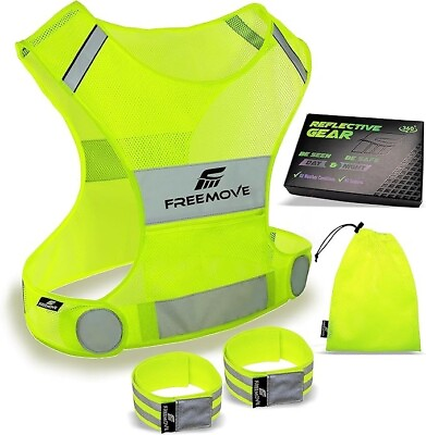 #ad Reflective Vest Running Gear 2 Bands amp; Bag Ultralight amp; Comfy Safety Medium $13.49