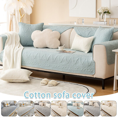 #ad Sofa Cover Protector Slipcover Cotton Universal L Shape 1 2 3 4 Seater Antislip AU $20.99