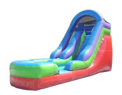 #ad 15#x27;H Rainbow Commercial Inflatable Backyard Water Slide Kids Jumper With Blower $3699.99