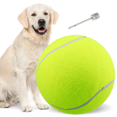 #ad Giant Tennis Ball for Dogs 9.8quot; Inflatable Chew Toy PU $18.35