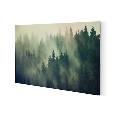 #ad Nature Forest Wood Pine Trees Fog Fine Canvas Wall Art Decor Posters Prints $144.99