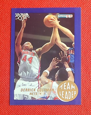 #ad Derrick Coleman 1992 93 Fleer Team Leader #17 Nets $9.88