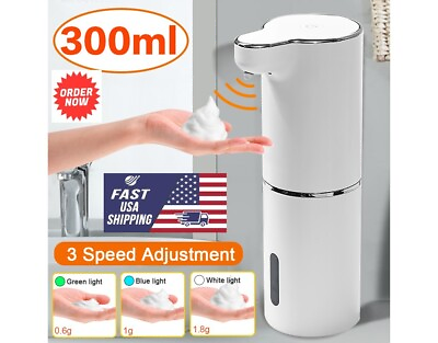 #ad 300ml AutoTouchless Handsfree Sensor USB Speed Soap Dispenser Kitchen Bathroom $39.89