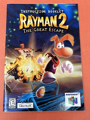 #ad Rayman 2 The Great Escape Genuine Nintendo 64 N64 Instruction Booklet Manual $5.99