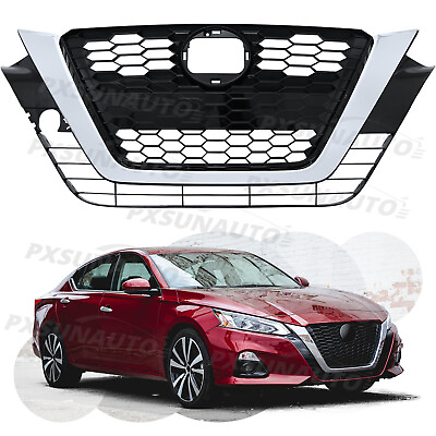 #ad Grille Assembly Fit For 2019 2020 2021 Nissan Altima Front Upper Bumper Chrome $84.99
