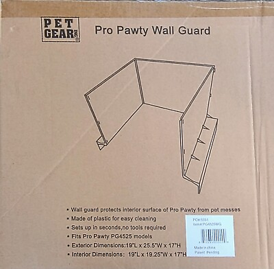 Pet Gear Pro Pawty Indoor Dog Potty House Training Wall Guard Large Fits PG4525 $39.98