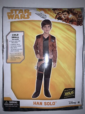 #ad NEW Star Wars Han Solo Child Boy Halloween Costume Size Small 4 6 $28.04