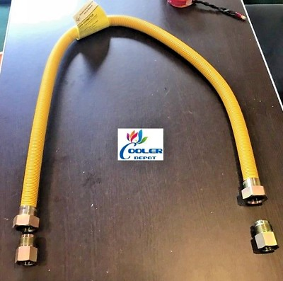 #ad Yellow Coated Stainless Steel 3 4quot; MIP x 3 4quot; FIP 1quot; OD Gas Flex Connector 48quot; $59.92