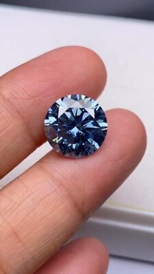 #ad Natural BLUE Diamond Round Cut 2 Ct to D Grade CERTIFIED VVS1 1 Free Rd q5 $52.89