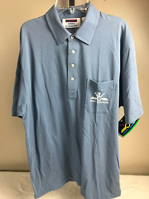 #ad Jimmy Connors Tennis Shirt Blue Men#x27;s Size Large NEW $9.98