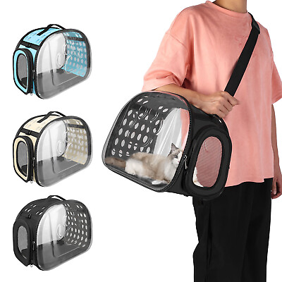 #ad Portable Space Pet Bag Dog Cat Travel Carrier Foldable Breathable Crossbody Bag $27.95