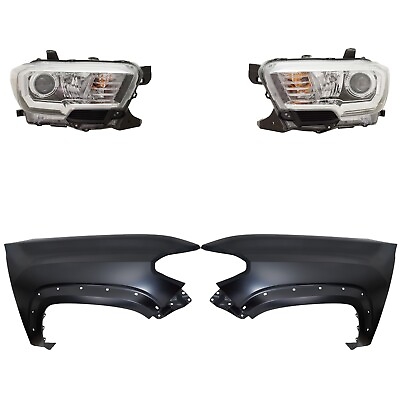 #ad Headlight Kit For 2018 Toyota Tacoma LH and RH Assy Halogen Fits Wheel Arch Trim $867.55