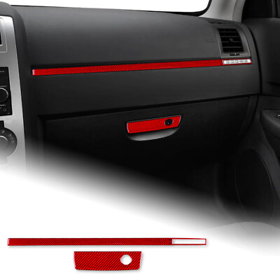 #ad For Magnum Charger 2008 2010 Red Side Dash Glove Box Handle Carbon Fiber Sticker $18.99
