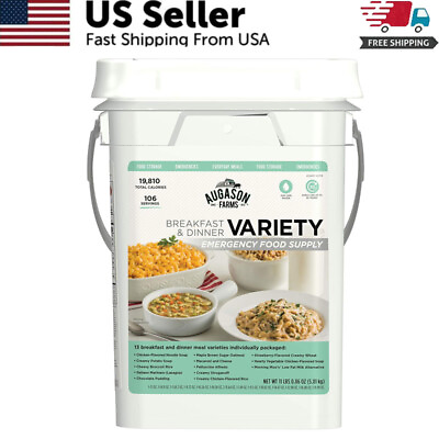 #ad Emergency Food Supply Breakfast Dinner Variety Pail Everyday Meals 4 Gallon Pail $78.74