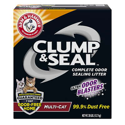 #ad Clump amp; Seal Cat Litter Multi Cat Odor Sealing Clay Clumping Cat Litter 28 lbs $22.96