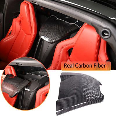 #ad Real Carbon Fiber Rear Charger Speaker Cover Trim For Corvette C8 Coupe 20 23 $228.99