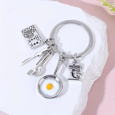 #ad Cooking Tool Keychain Metal Toy Key Ring Purse Handbag Car Charm Phone Pendant $9.98