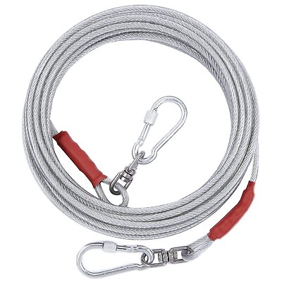 #ad Dog Tie Out Cable for Dogs Outside Up to 125 250lbs10 20 30 50FT Long Dog Leash $14.67