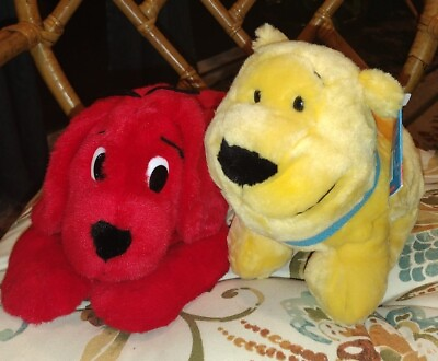 #ad Scholastic Clifford Big Red Dog amp; Kohl#x27;s T bone Plush LOT of 2 Stuffed Toy A $24.99