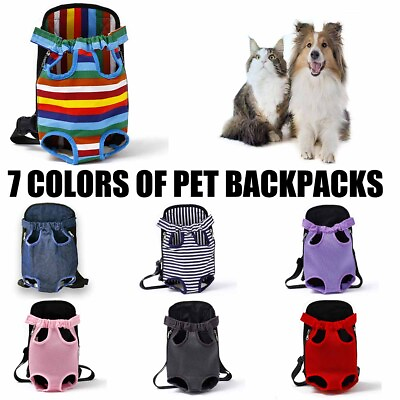 #ad Cat Dog Carry Mesh Backpack Adjustable Pet Front Carrier Legs Out Travel Bag $10.99