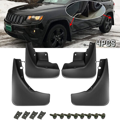 #ad 4* Splash 11 20 For Guards Jeep Grand Front Cherokee Rear Mud Flaps Replace Kit $37.99