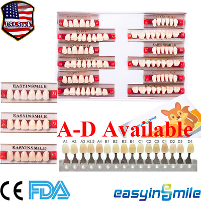 #ad Dental Denture Acrylic Resin Teeth Full Set Anterior Posterior Shade A1 A2 A3 $17.74