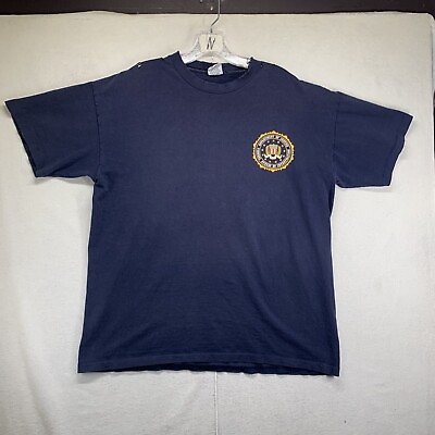 #ad Vintage 90’s FBI Single Stitch Navy Blue T Shirt Mens Size XL $29.99