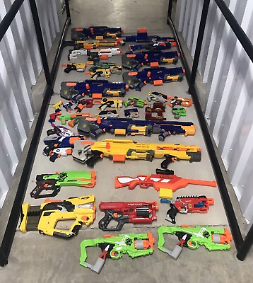 #ad Nerf Blasters lot 36 items with mags and extras Party lot Summer Fun Tested $329.99