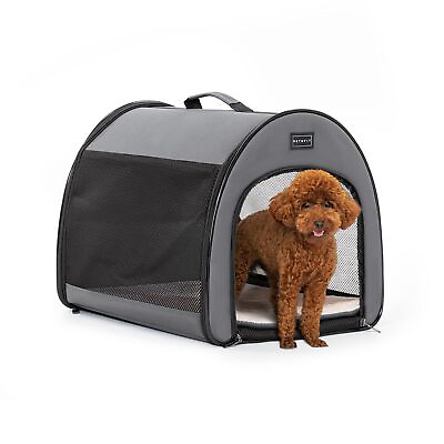 #ad Portable Dog Crate Arch Design Escape Proof Collapsible Soft Sided Dog Crate... $85.53