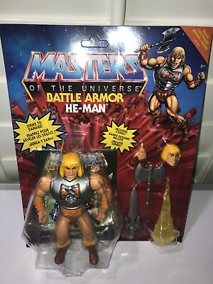 #ad Mattel Masters of the Universe Origins Battle Armor He Man Deluxe Figure Set $19.99