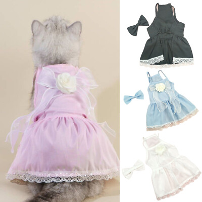 #ad Puppy Dogs Wedding Dress Dog Dress Pet Supplies Cat Princess Dress Sweet Outfit $8.07