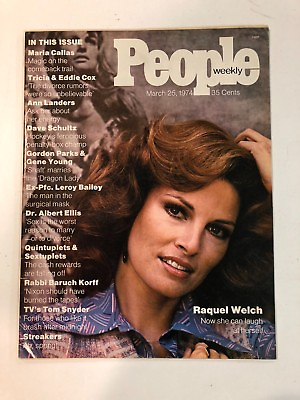 #ad 1974 MARCH 25 PEOPLE MAGAZINE RAQUEL WELCH On Cover No Label Newsstand $24.99