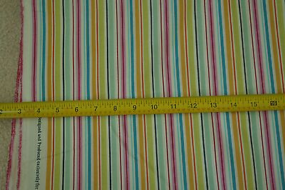 #ad By 1 2 Yd Bright Gold Orange Green Pink amp; Red Striped Quilt Fabric Jo AnnC2506 $3.75