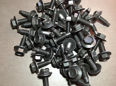 #ad 50 pcs 5 16 18 x 1quot; fender body indented hex head flange washer bolts Fits Dodge $26.99