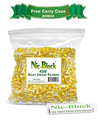 #ad #ad NIC BLOCK Cigarette Filters Bulk Economy Pack 450 BONUS FILTERS TIPS FREE CASE $16.35