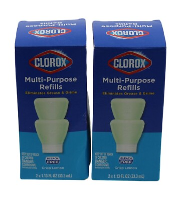 #ad Clorox Multi Purpose Spray Concentrate Refills 2 Pack Crisp Lemon 1.13 fl oz x2 $11.99