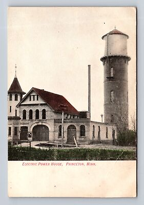 #ad Princeton MN Minnesota Electric Power House Antique Vintage Postcard $11.99